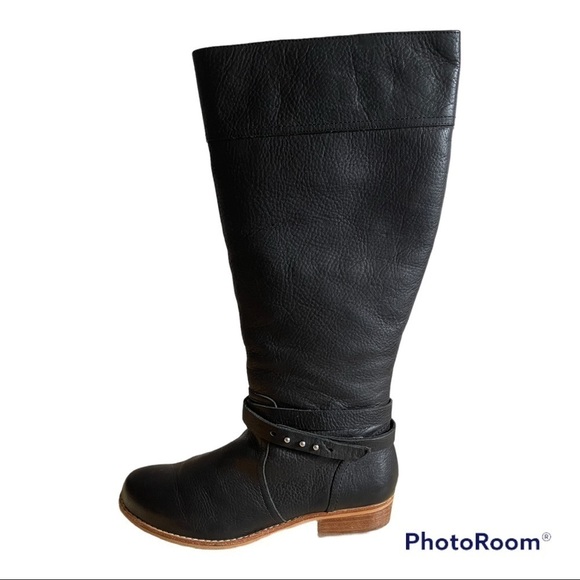 Lands' End Shoes - Lands End Tall Black Leather Riding Boots 6.5